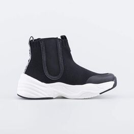 441023-12 Кроссовки-чулки из вязаного текстиля для девочки черный фото №2