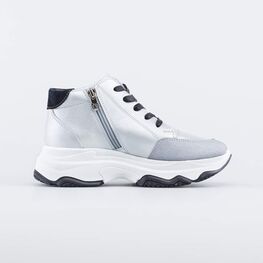 752214-21 Ботинки из натуральной кожи для девочки серебристый фото №2