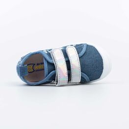 331183-11 Кеды из джинсовой ткани для девочки голубой фото №4