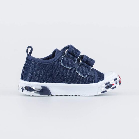 131179-11 Кеды с LED-подсветкой на подошве для мальчики синий фото №2