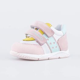 032094-21 Полуботинки для девочки роз-бел-жел