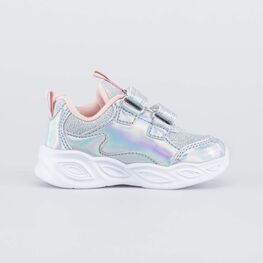 344378-71 Кроссовки с LED-подсветкой на подошве для девочки срб-крл фото №2