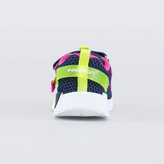 344386-11 Кроссовки для девочки син-фук-жел фото №5