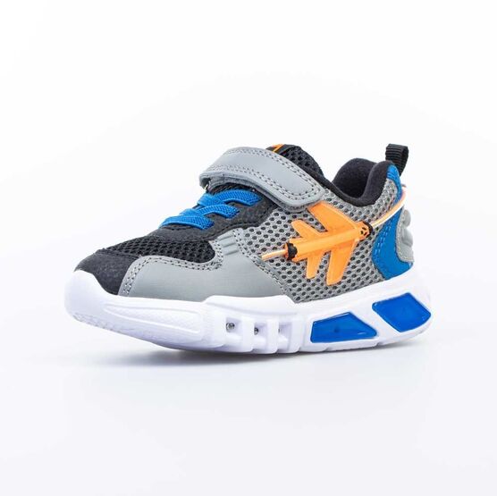 144177-12 Кроссовки с LED-подсветкой на подошве для мальчики чер-сер-син