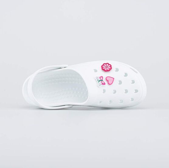 525137-01 Пляжные сабо с котофишками для девочки белый фото №4