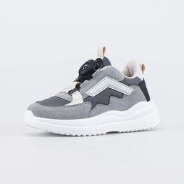 644517-14 Серые кроссовки с системой быстрой шнуровки для мальчики серый