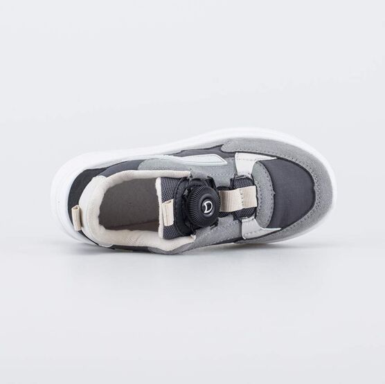 644517-14 Серые кроссовки с системой быстрой шнуровки для мальчики серый фото №4