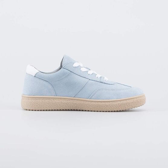 732407-21 Велюровые полуботинки-кеды для девочки голубой фото №2