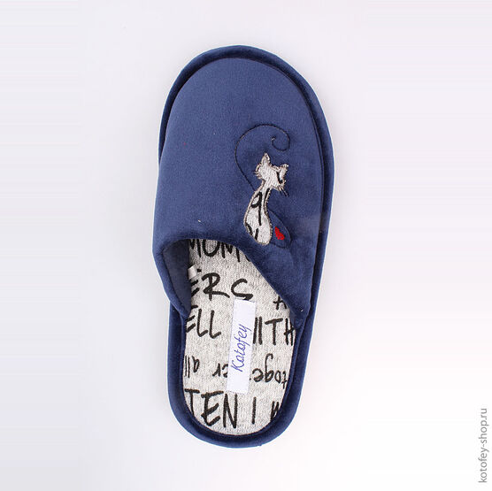 531037-11 Тапочки синие для девочки светло-синий фото №4