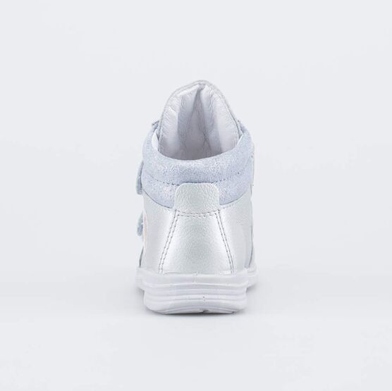 352404-22 Кожаные ботинки Три Кота для девочки серебристый фото №5