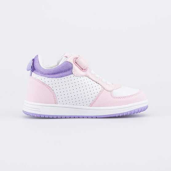 354050-26 Демисезонные ботинки Звезда для девочки белый + розовый фото №2