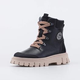 752282-52 Высокие ботинки для девочки для девочки черный