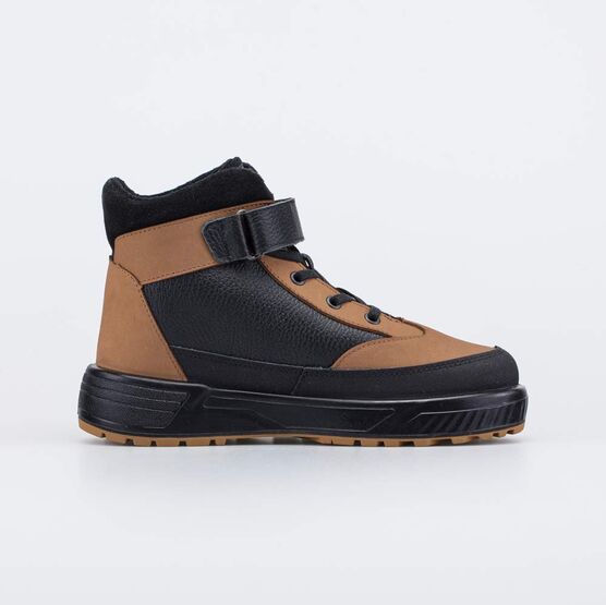 752284-51 Зимние ботинки для мальчика подростковые для мальчики коричневый + черный фото №2