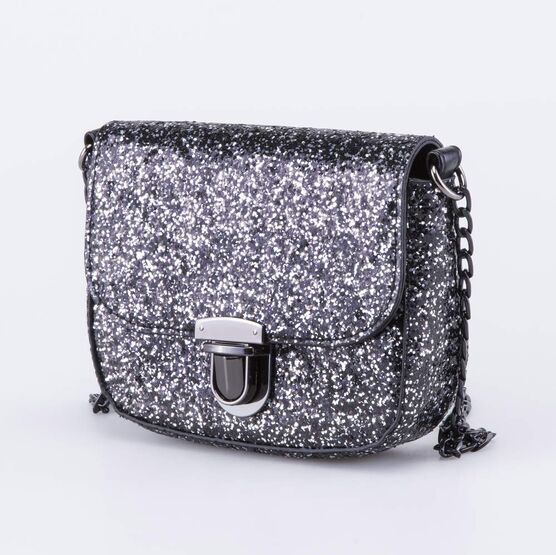 02802381-40 Блестящая детская сумка для девочки черный для девочки черный фото №2