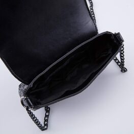 02802381-40 Блестящая детская сумка для девочки черный для девочки черный фото №4