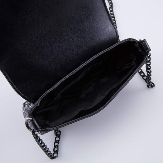 02802381-40 Блестящая детская сумка для девочки черный для девочки черный фото №4