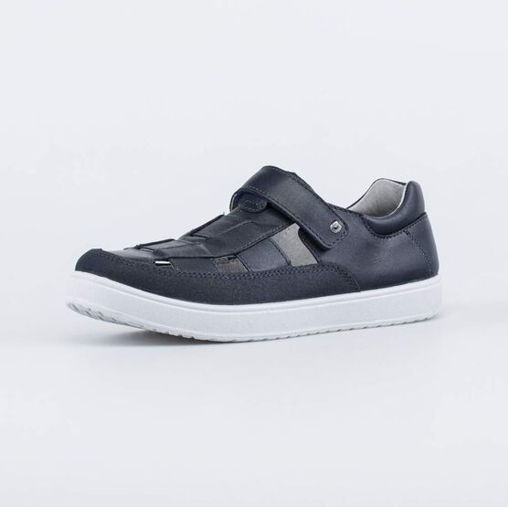 Кожаные туфли для мальчика для мальчики цвет синий купить за 4990 в  интернет-магазине Котофей с доставкой: цена, фото,отзывы