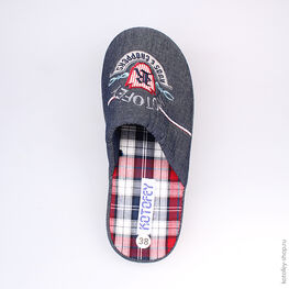 731010-11 Тапочки синие для мальчики светло-синий фото №4