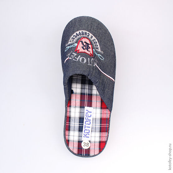 731010-11 Тапочки синие для мальчики светло-синий фото №4