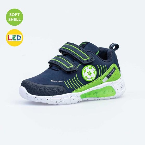 344330-73 Кроссовки с LED-подсветкой на подошве для мальчики син-зел
