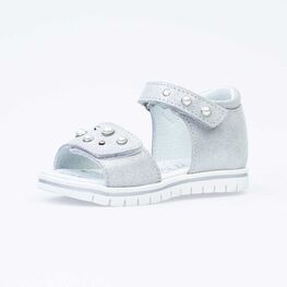 322076-26 Босоножки для девочки серебрист.