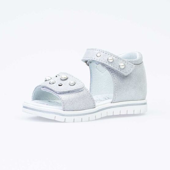 322076-26 Босоножки для девочки серебрист.