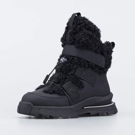 654087-41 Плюшевые ботинки-дутики для девочки для девочки черный