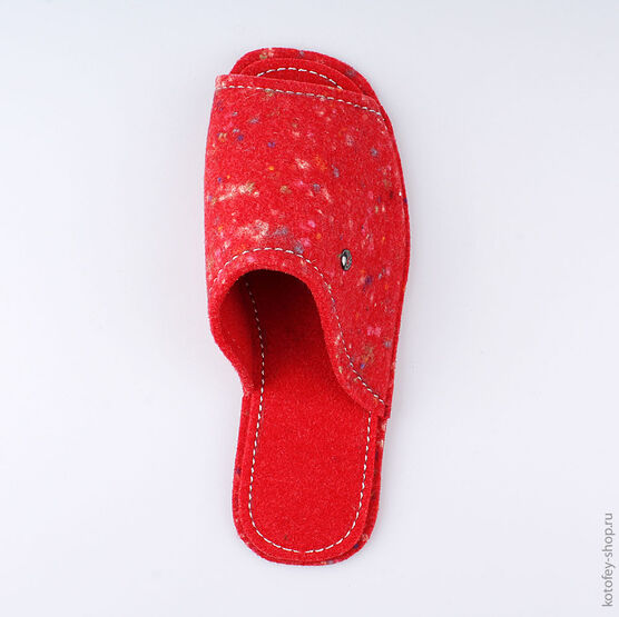 737002-01 Тапочки для девочки красный фото №4
