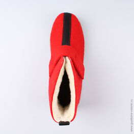 857002-46 Полуботинки на липучке красный для девочки красный фото №4