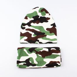 07711197-40 Комплект детский шапка+снуд двухслойный зеленый для мальчики разноцветный