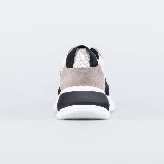 744207-11 Кроссовки из натуральной кожи для девочки беж-чер фото №5