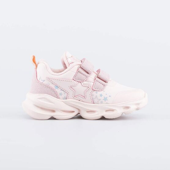 344403-73 Кроссовки из материала SoftShell с LED-подсветкой для девочки коралл фото №2