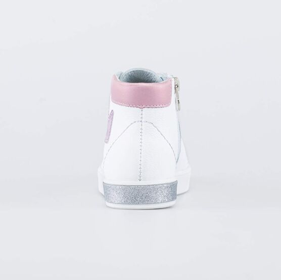 352351-21 Кожаные ботинки для девочки для девочки белый фото №5