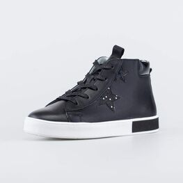 552246-22 Кожаные ботинки для девочки для девочки черный