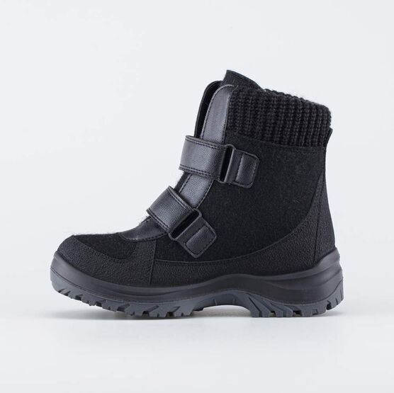 757017-41 Войлочные ботинки на липучках для мальчики черный фото №2