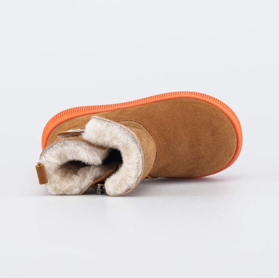 362116-42 Зимние сапожки-угги для девочки для девочки горчичный фото №4