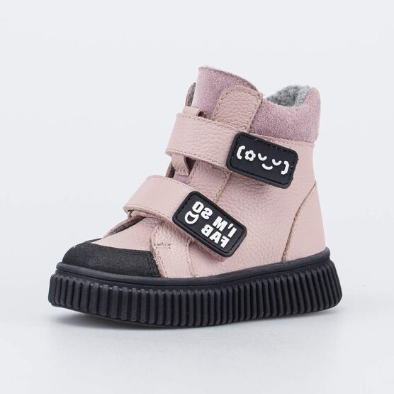 152349-33 Детские ботинки на байке для девочки розовый