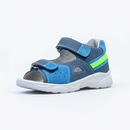 122180-23 Сандалии из натурального нубука для мальчика для мальчики светло-синий