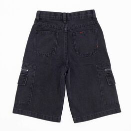 07762045-40 Джинсовые шорты для мальчика для мальчики черный фото №2