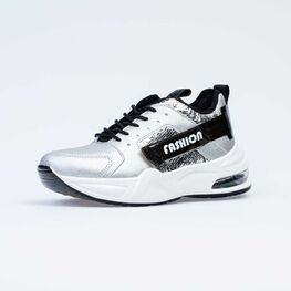 744158-71 Кроссовки для девочки серебрист.