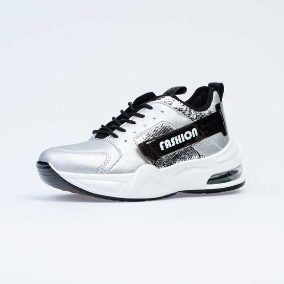 744158-71 Кроссовки для девочки серебрист.