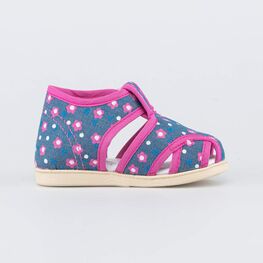 221139-71 Текстильная обувь для малышей для девочки син-роз фото №2
