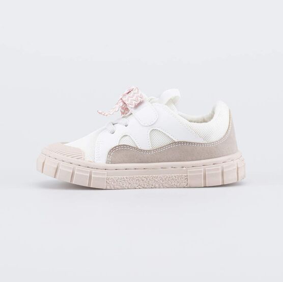 134024-11 Кеды в сеточку для девочки для девочки бежевый фото №2