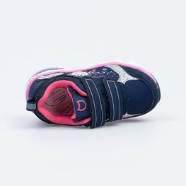 344316-71 Всепогодные кроссовки с LED подсветкой и блестками для девочки светло-синий фото №4