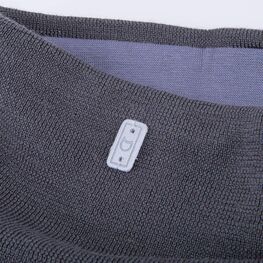 07712118-21 Шерстяной вязаный снуд темно-серый для мальчики темно-серый фото №3