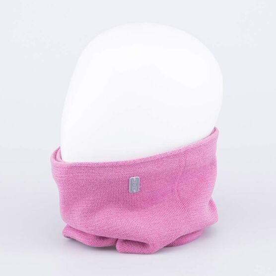 07812113-20 Шерстяной вязаный снуд розовый для девочки розовый