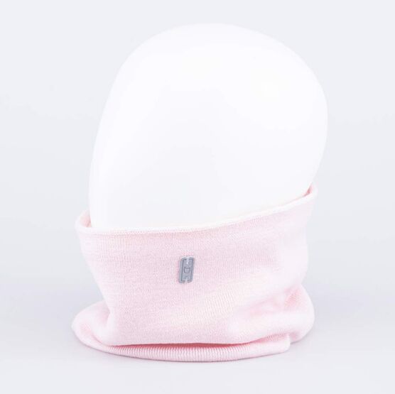 07812114-20 Шерстяной вязаный снуд светло-розовый для девочки светло-розовый