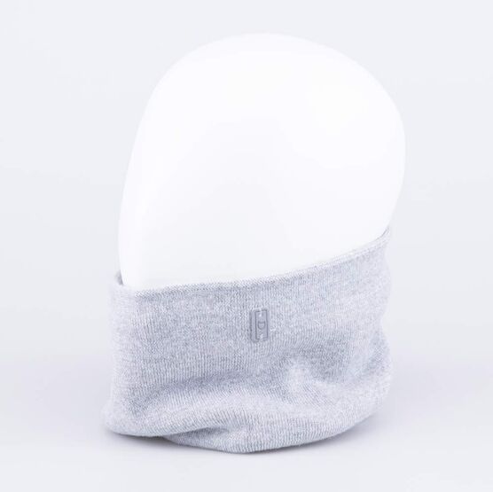 07812117-20 Шерстяной вязаный снуд светло-серый для девочки светло-серый