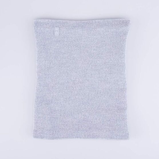 07812117-20 Шерстяной вязаный снуд светло-серый для девочки светло-серый фото №2