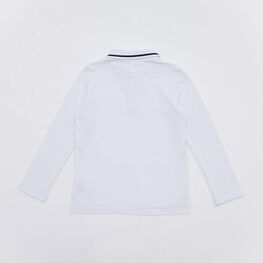 07701005-60 Рубашка-поло с длинным рукавом белый для мальчики белый фото №2